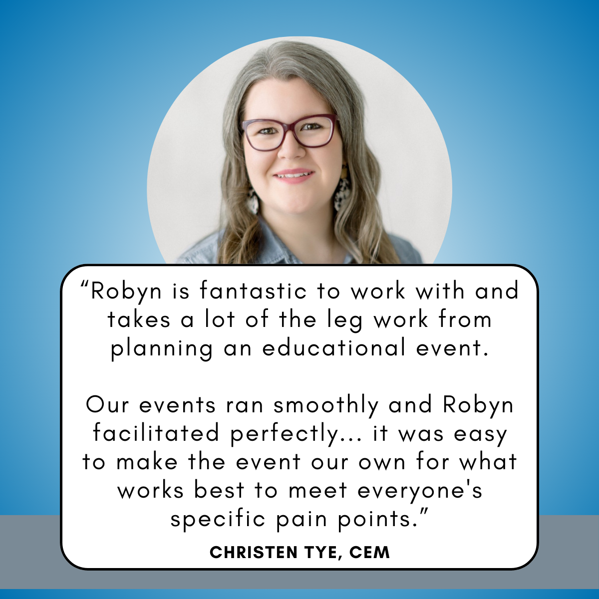 LinkedIn recommendation from Christen Tye, CEM